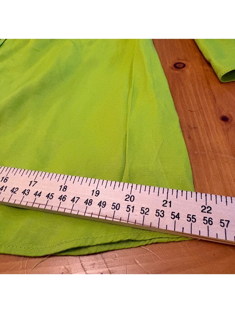 Zara Chartreuse Long Sleeve Button-Up Tunic Shirt Size Large Open Back Party - Picture 5 of 8